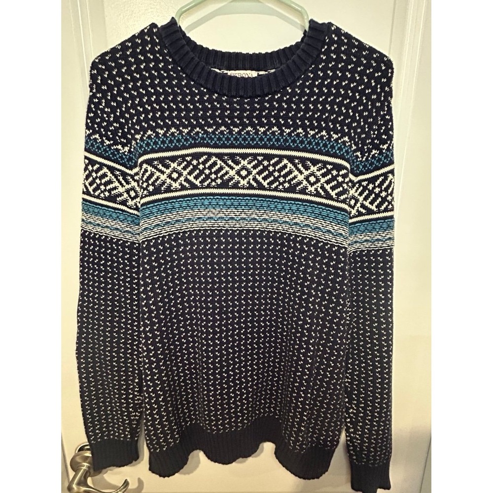 Vintage Merona Knitted Navy Blue Soft Sweater Size Men's Medium No‎ Flaws